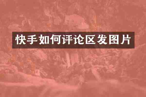 快手如何评论区发图片