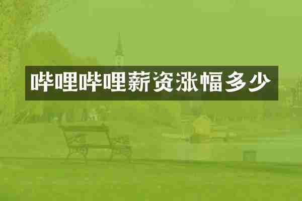 哔哩哔哩薪资涨幅多少