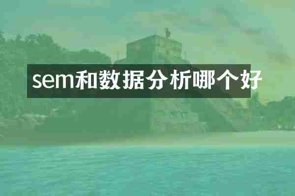sem和数据分析哪个好