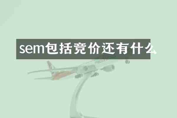 sem包括竞价还有什么