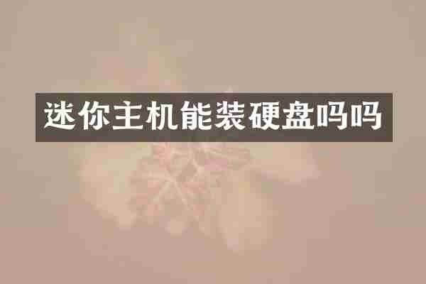迷你主机能装硬盘吗吗