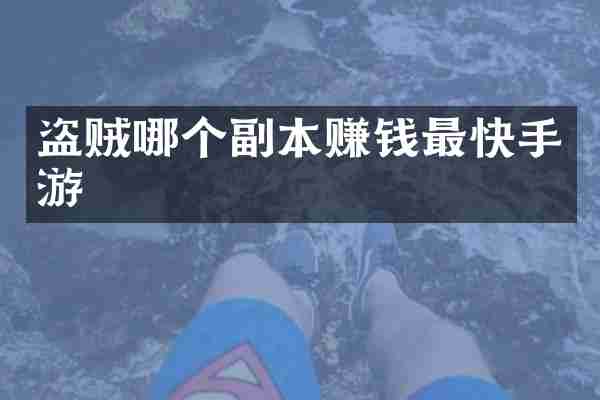 盗贼哪个副本赚钱最快手游