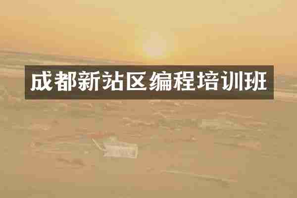 成都新站区编程培训班