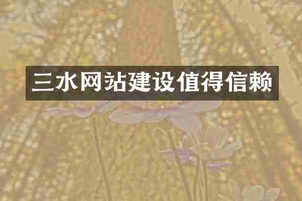 三水网站建设值得信赖