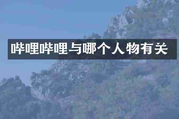 哔哩哔哩与哪个人物有关