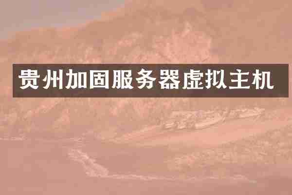 贵州加固服务器虚拟主机
