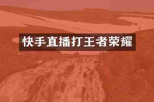 快手直播打王者荣耀
