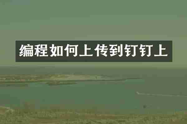 编程如何上传到钉钉上