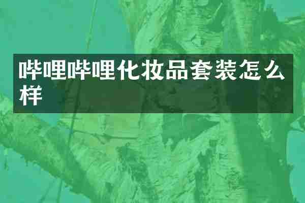 哔哩哔哩化妆品套装怎么样