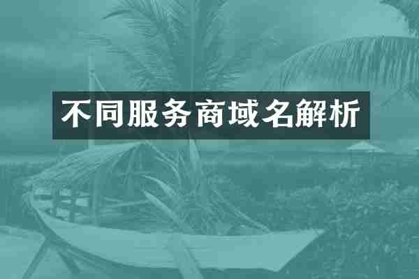 不同服务商域名解析