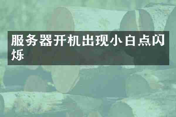 服务器开机出现小白点闪烁