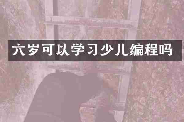 六岁可以学习少儿编程吗