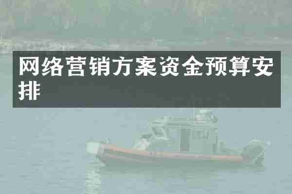 网络营销方案资金预算安排