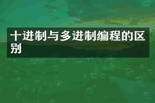 十进制与多进制编程的区别