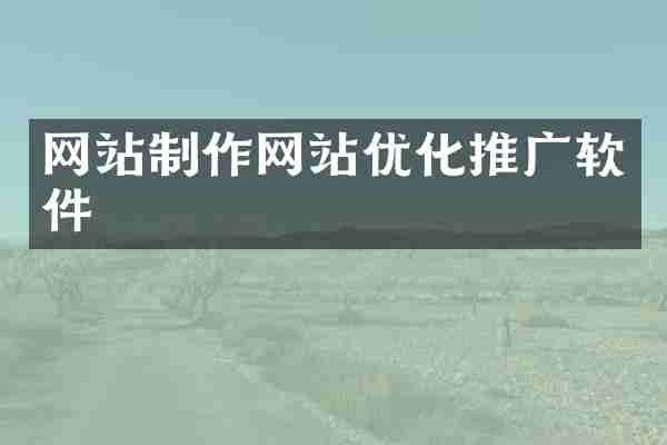 网站制作网站优化推广软件