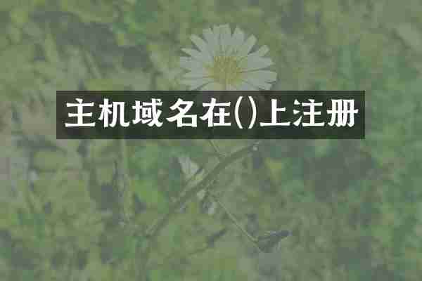 主机域名在()上注册