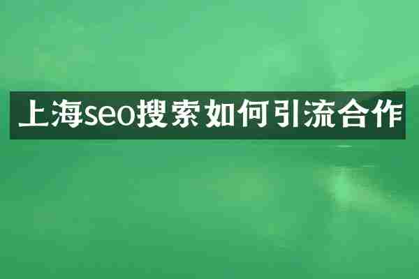 上海seo搜索如何引流合作