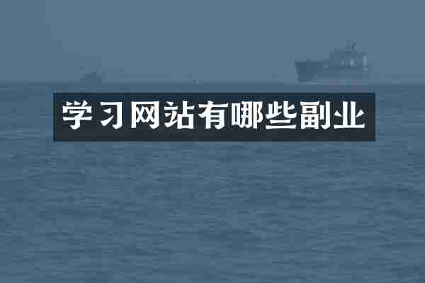 学习网站有哪些副业