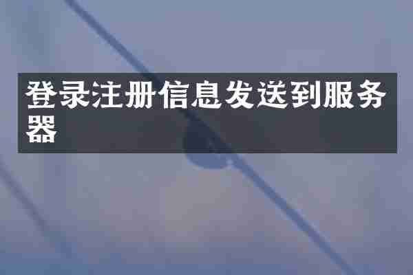 登录注册信息发送到服务器