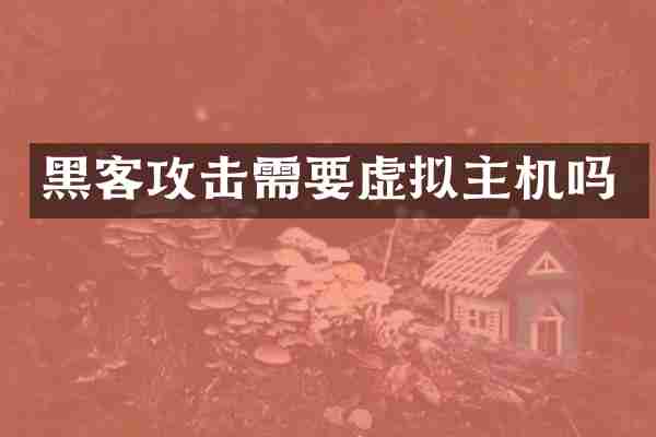 黑客攻击需要虚拟主机吗
