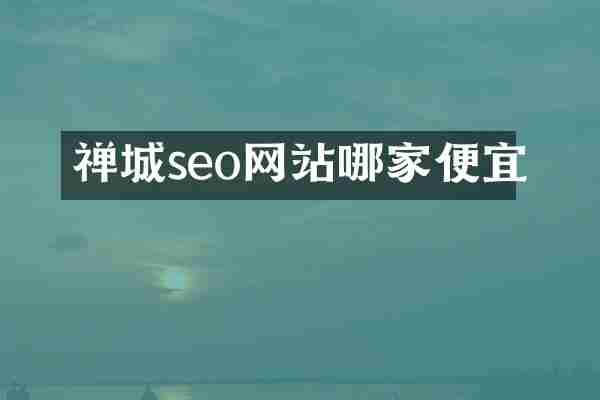 禅城seo网站哪家便宜