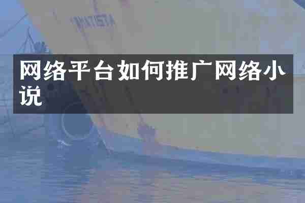 网络平台如何推广网络小说