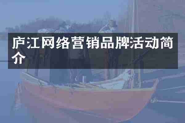 庐江网络营销品牌活动简介