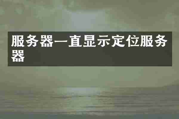 服务器一直显示定位服务器