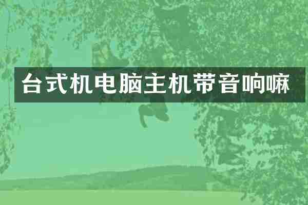 台式机电脑主机带音响嘛