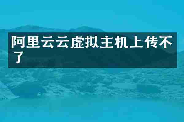 阿里云云虚拟主机上传不了