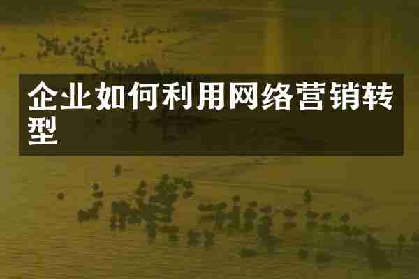 企业如何利用网络营销转型