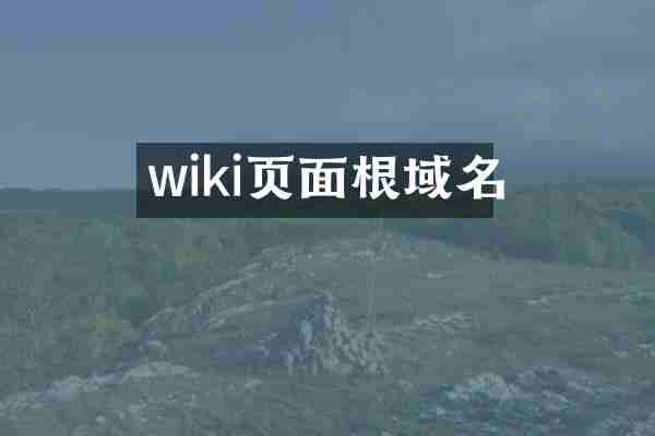 wiki页面根域名