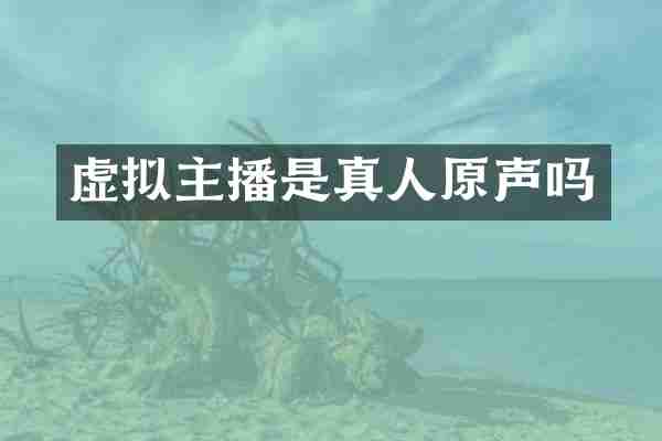 虚拟主播是真人原声吗