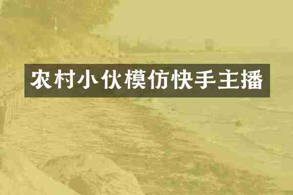 农村小伙模仿快手主播