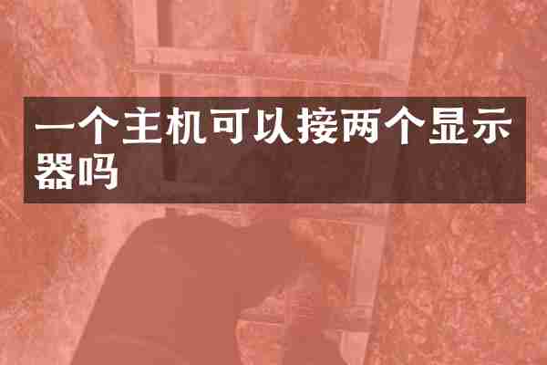 一个主机可以接两个显示器吗