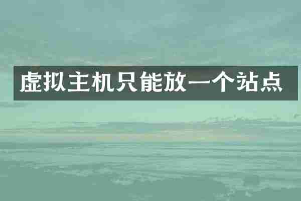 虚拟主机只能放一个站点