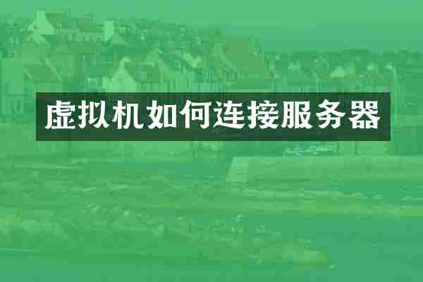 虚拟机如何连接服务器