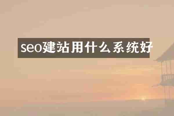 seo建站用什么系统好