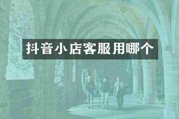 抖音小店客服用哪个