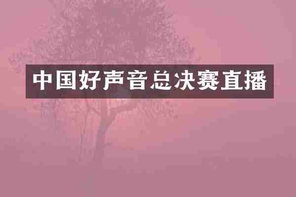 中国好声音总决赛直播