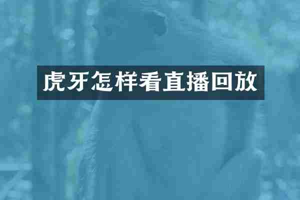 虎牙怎样看直播回放