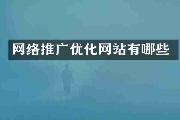 网络推广优化网站有哪些