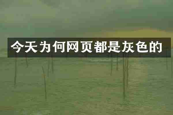 今天为何网页都是灰色的