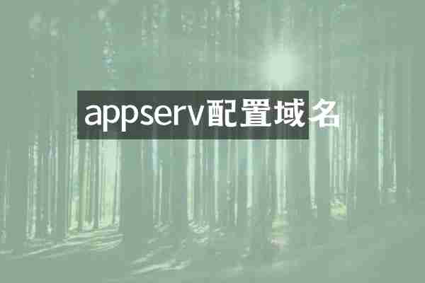 appserv配置域名