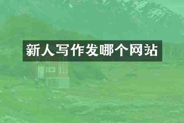 新人写作发哪个网站
