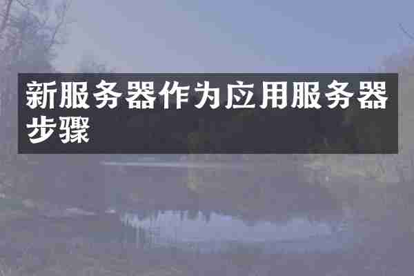 新服务器作为应用服务器步骤
