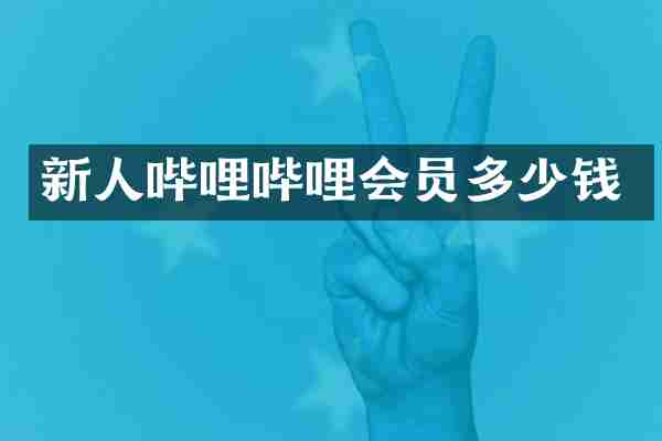 新人哔哩哔哩会员多少钱