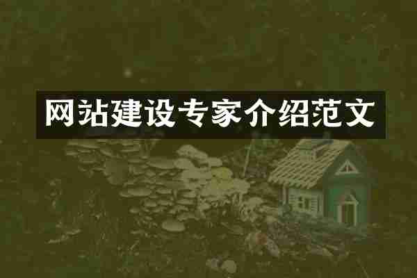 网站建设专家介绍范文