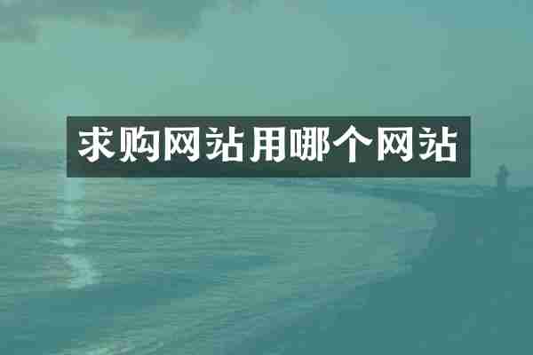 求购网站用哪个网站