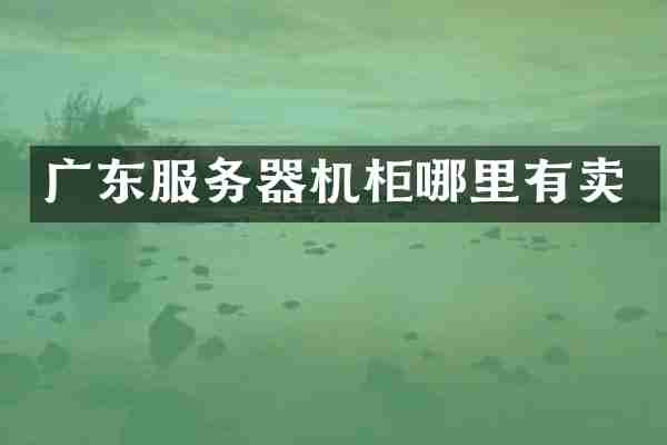 广东服务器机柜哪里有卖
